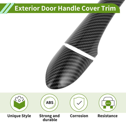 Exterior Door Handle Cover Trim for Hyundai Sonata (2011-2015) Carbon Fiber