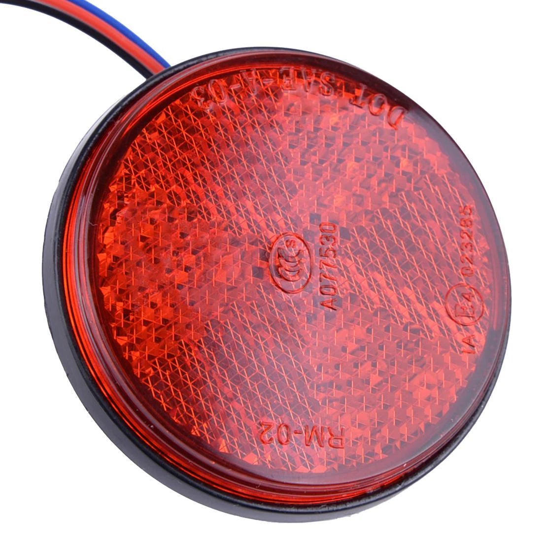 24 LED Round Red Tail Brake Stop Light Lamps for Car Trailer Truck