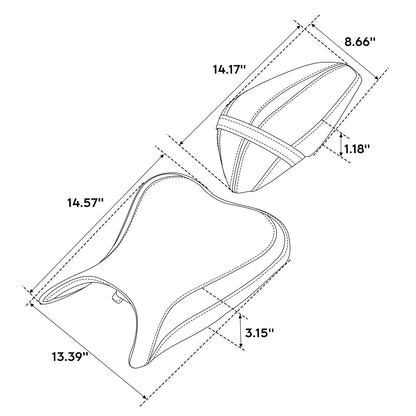 Rider & Passenger Seats for Kawasaki Ninja 400 Z400 (2018-2024)