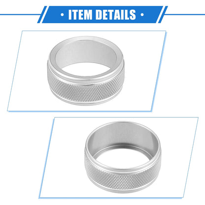 2 x Car AC Climate Control Knob Rings for Toyota Camry (2021-2023) Silver Tone