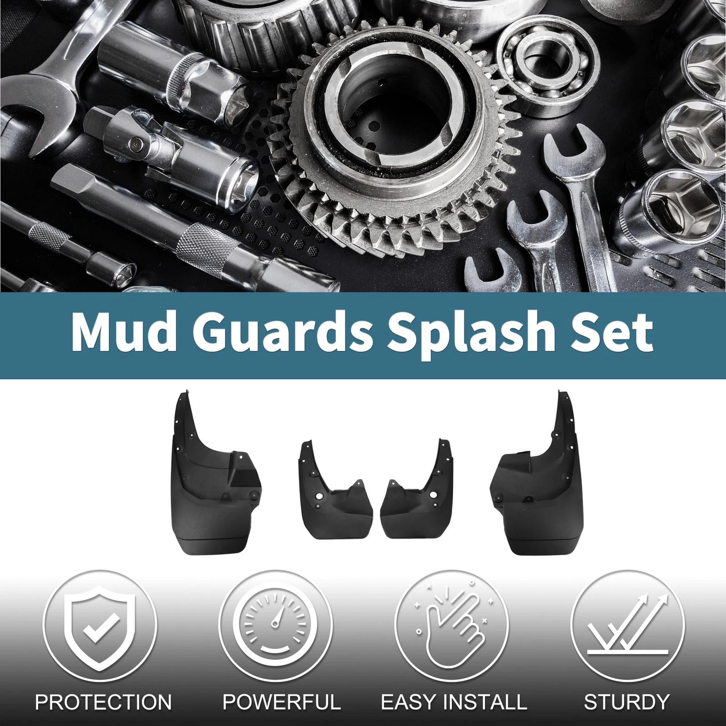 1 Set Mud Flaps Splash Guards for Toyota 4Runner (2010–2022)