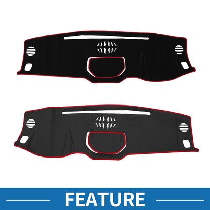 Dashboard Cover Mat for Toyota Tundra (2014-2021) Sun Protector Black Red