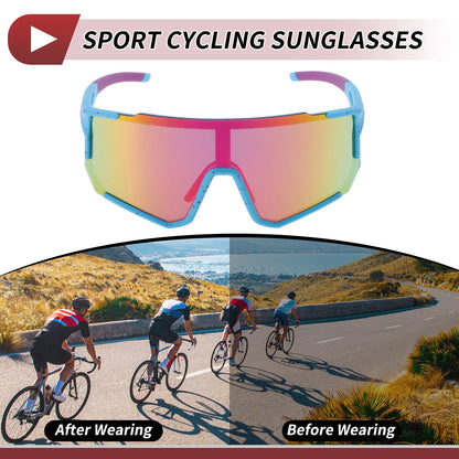 Goggles Motorcycle Riding Multicolor Lens Blue Red Spots Frame PC for Motorcycle