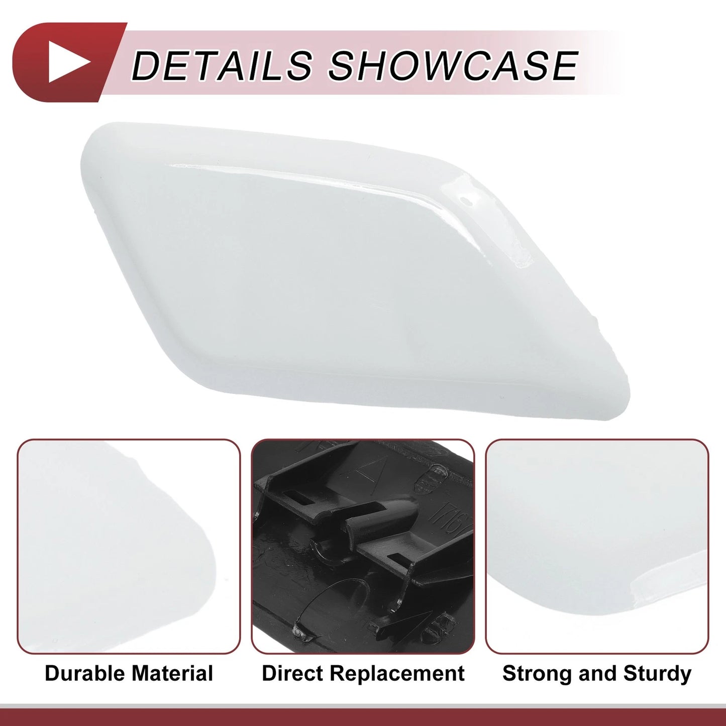 Front Right Washer Nozzle Cover for Honda Odyssey (2009-2014) - White 1 x
