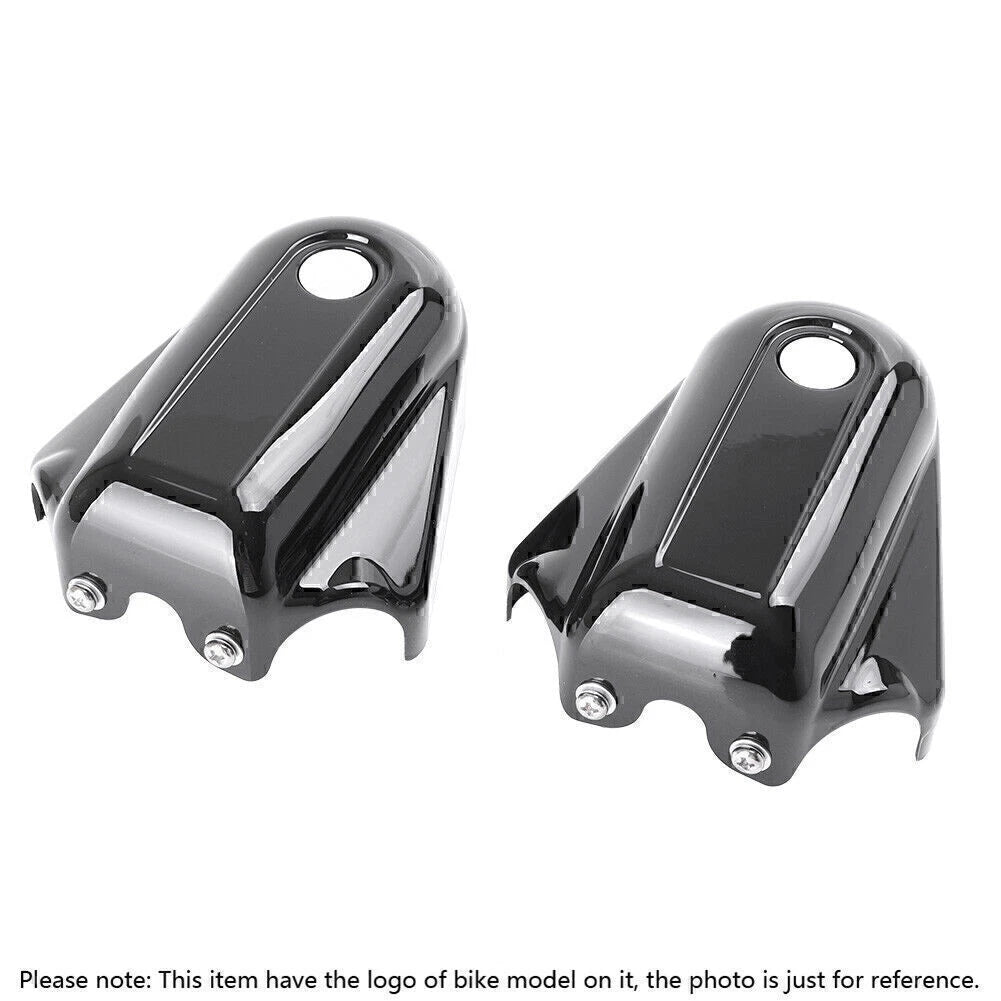 Rear Axle Cover Caps for Harley Softail (2008-2017) Black/Chrome
