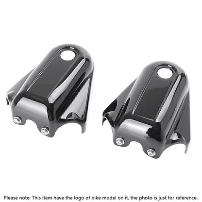 Rear Axle Cover Caps for Harley Softail (2008-2017) Black/Chrome