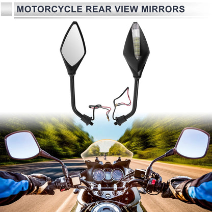 M10 Rear View Mirrors 1 x Set for Motorcycle Handlebar Black Iron Plastic