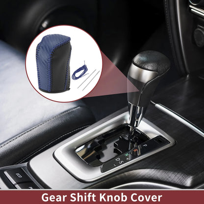 Gear Shift Knob Cover for Honda Inspire 2023 Blue Faux Leather
