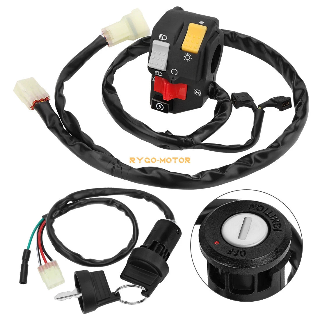 2x Handlebar & Key Switch for Honda TRX400EX 400EX Sportrax 2x4 (1999–2004)