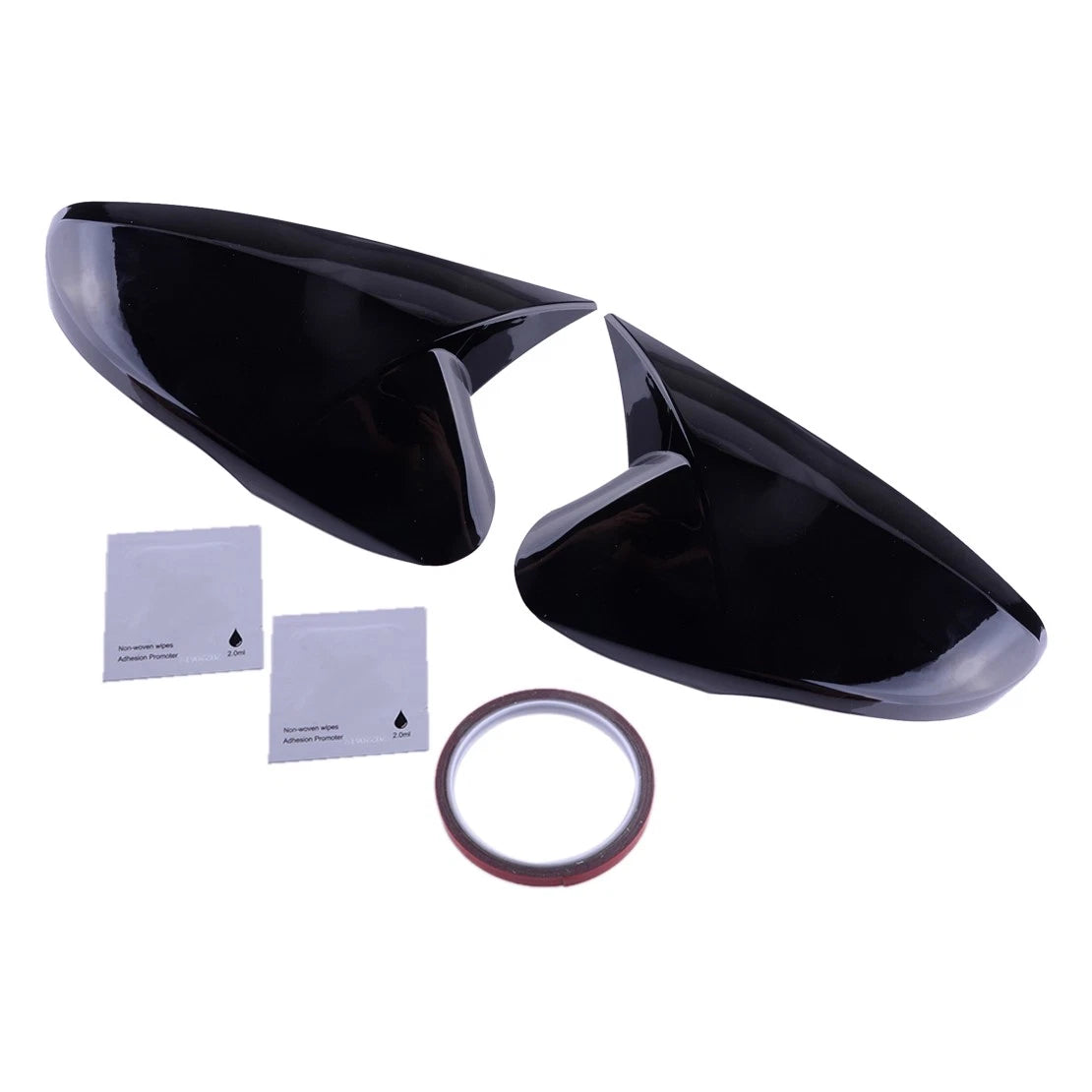 Glossy Black Ox Horn Side Mirror Covers for Hyundai Veloster (2012-2017)