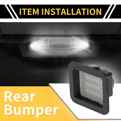 2 x License Plate Light Tag Lamps for Ford F-150 (2015-2023) Clear Lens