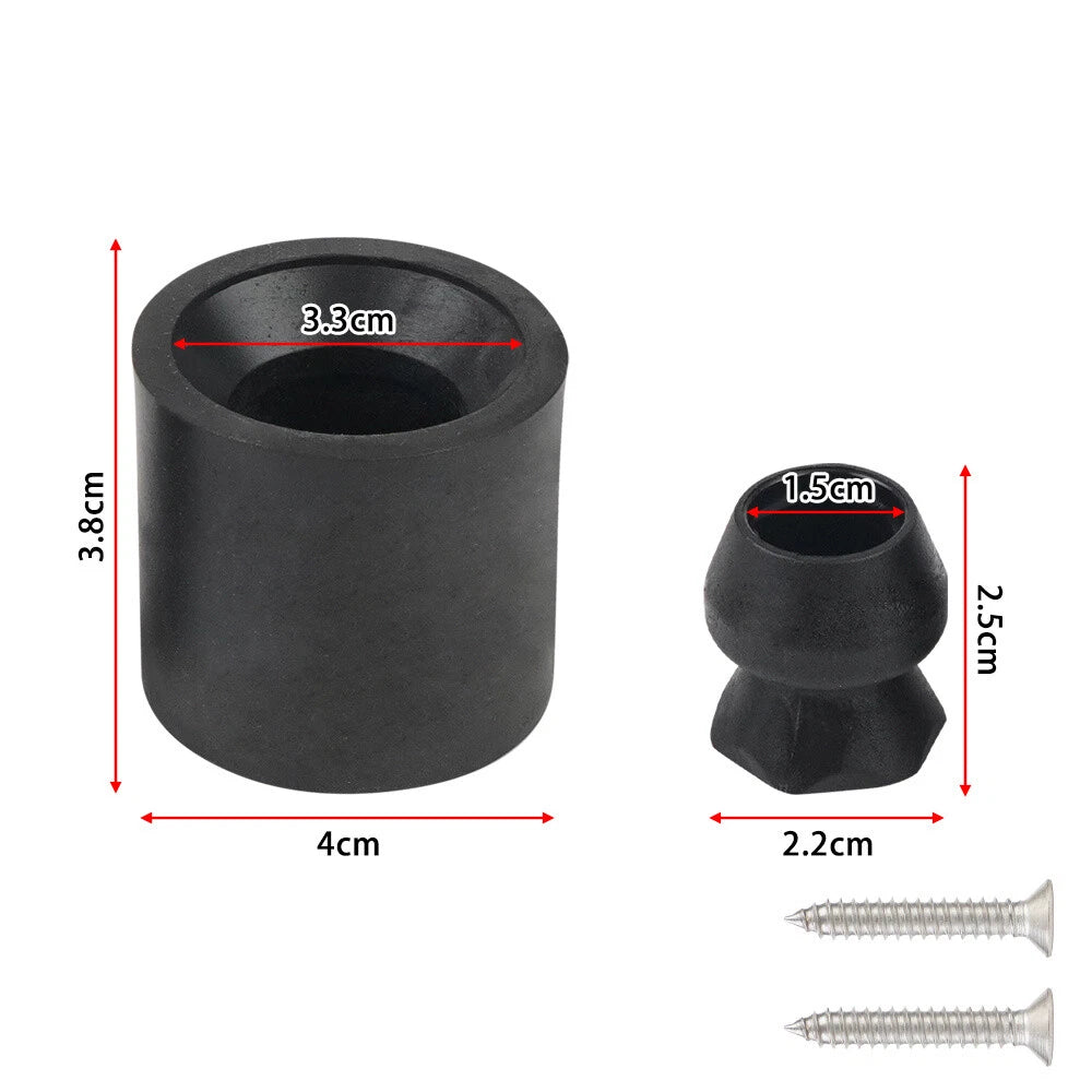 Plastic Stem +  Rubber Socket + 4 x Screw Kit Window Bumper for RV Trailer