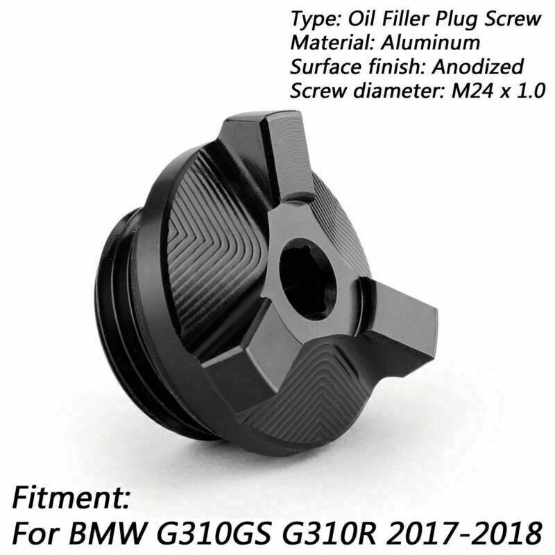 M24 x 1.0 Black Oil Cap Bolt for BMW G310GS, G310R (2017-2018)