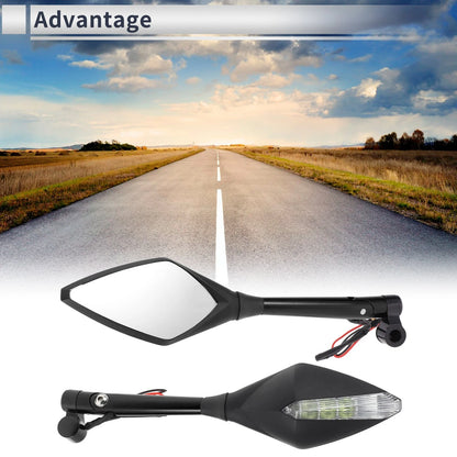 M8/M10 Rear View Mirrors Handlebar Mirror Black Aluminum Alloy for Motorcycle