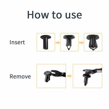 100 Pcs 8mm ATV UTV Fairing Body Trim Panel Fastener Clips