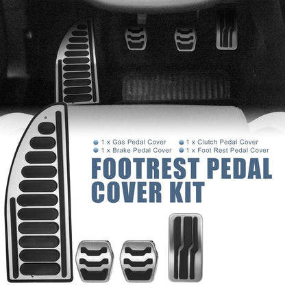 Anti-Slip Clutch Brake Gas Accelerator Pedal Cover Kit for Ford