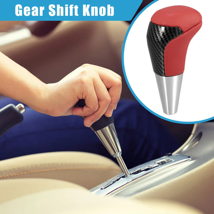 Carbon Fiber Gear Shift Knob for Toyota (Unpunched, Red)