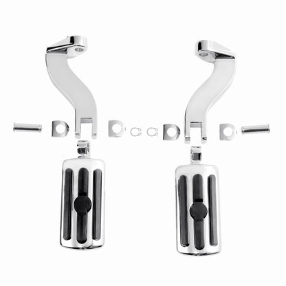 Chrome Passenger Footpeg Pegs Bracket Mount for Harley Touring (1993-2025)