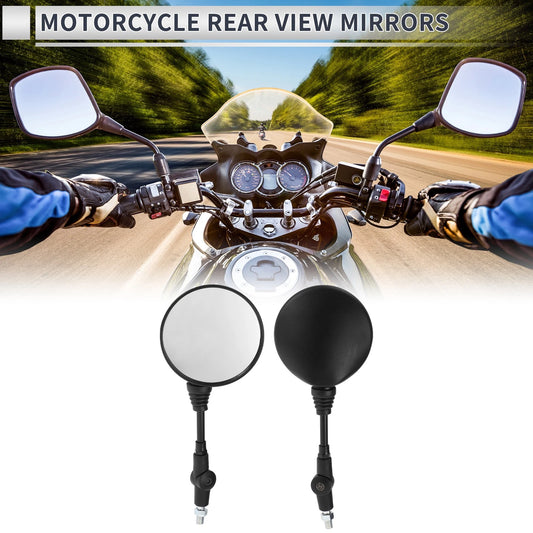 M10 Rear View Mirror - Handlebar - Black Iron Plastic for Motorcycle