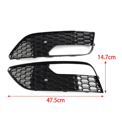 Mesh Front Bumper Fog Light Lamp Frame Grill for Audi A3 (2012-2016)