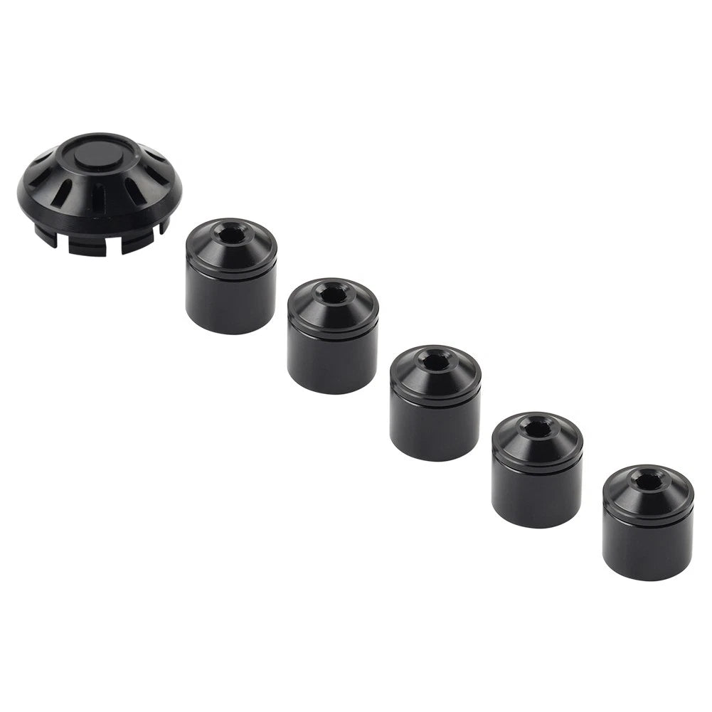 Black Front Hubcap Screw Wheel Cover for Vespa Primavera/Sprint 150 (13-21)