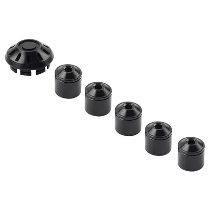 Black Front Hubcap Screw Wheel Cover for Vespa Primavera/Sprint 150 (13-21)