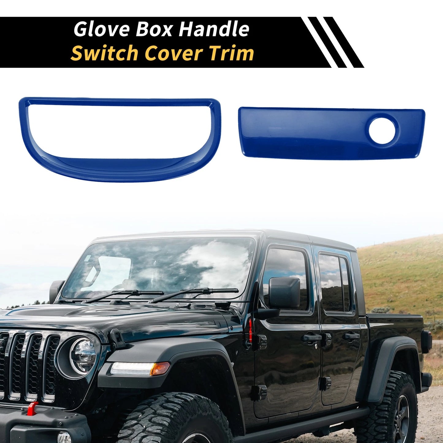 Glove Box Handle Switch Cover Trim for Jeep Wrangler JK (2007-2017) Blue