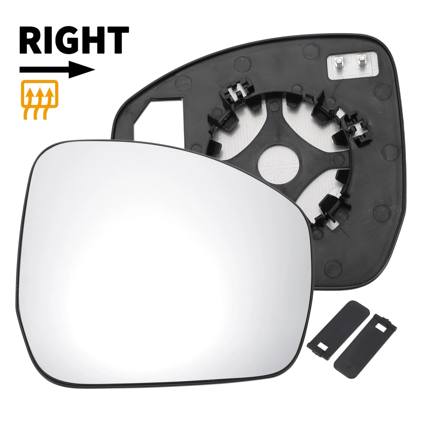 Right Side Heated White Mirror Glass for Land Rover Discovery 4 (2014-2016)