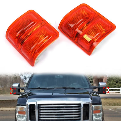 Left Right Tow Mirror Turn Signal Light Lens Amber for Ford F250 F350 (2008-2016)