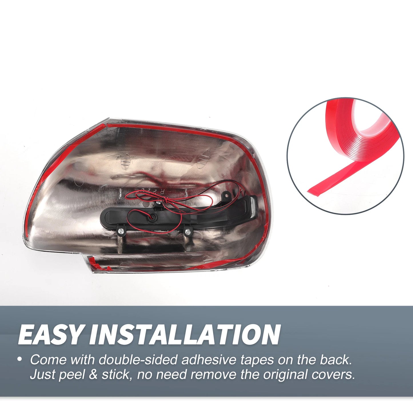 Chrome Plated Rearview Mirror Covers with LED Lights for Suzuki