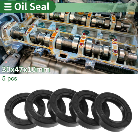 Oil Seal 30x47x10mm 5 x Seal Ring Rotary Shaft NBR Rubber