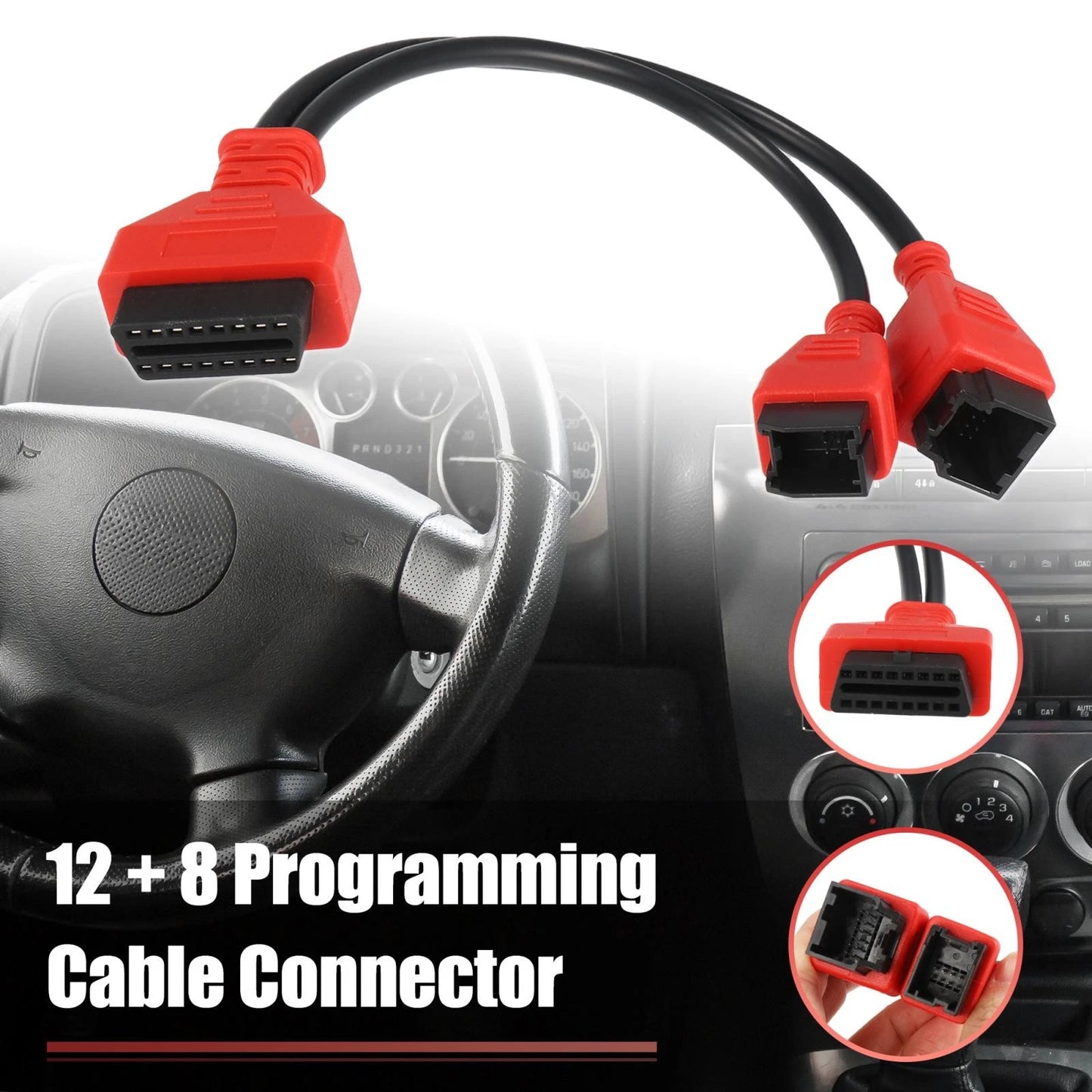 2x OBD Cable Adaptor Diagnostic Cable Connector for Chrysler Dodge