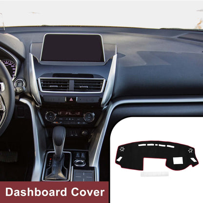 Dashboard Cover Mat for Mitsubishi Eclipse Cross 2018-2024 Black Red
