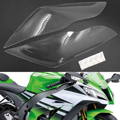 Headlight Glass Protector Cover Clear for Kawasaki ZX-10R (2011-2015)