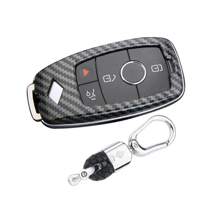 Carbon Fiber Style Key Cover for Mercedes Benz C E S EQC (2019-2023)