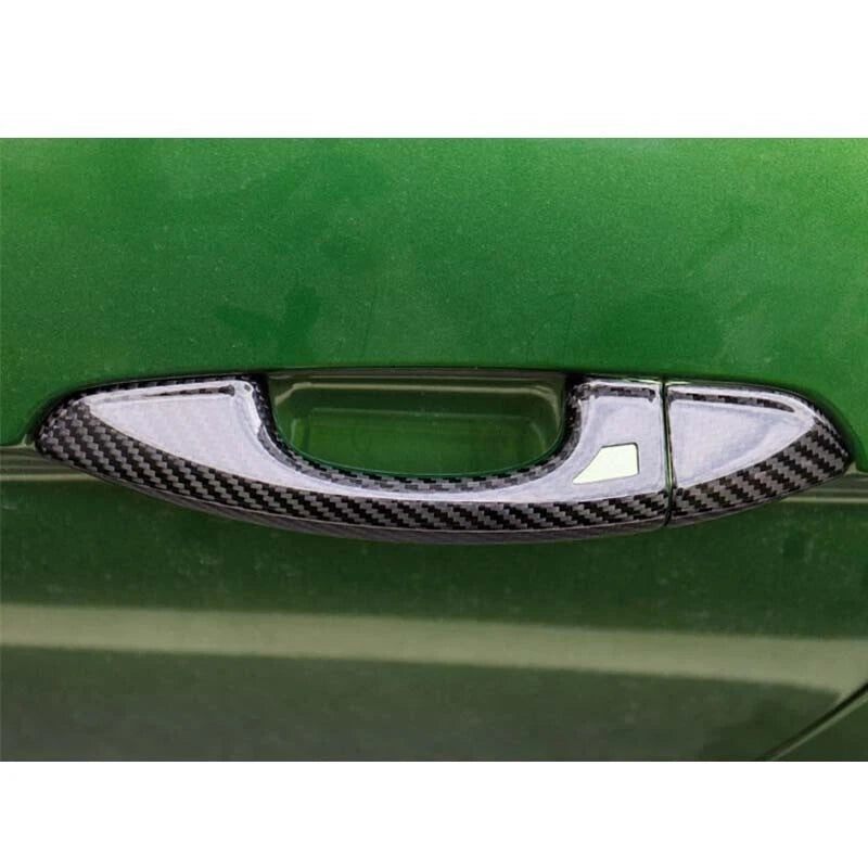 DRY Carbon Fiber Exterior Door Handle Cover Trim For Ford Mustang 2015-2023