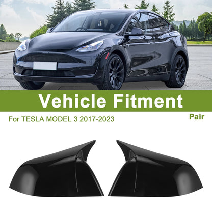 Mirror Cover Caps  Gloss Black for Tesla Model 3 (2017-2023)