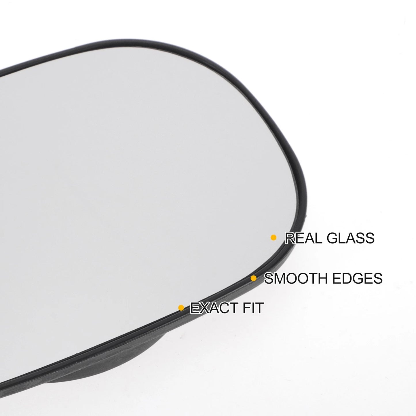 Left Side White Mirror Glass w/ Back Convex Heated for Ford Ka (1996-2008)