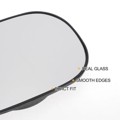 Left Side White Mirror Glass w/ Back Convex Heated for Ford Ka (1996-2008)