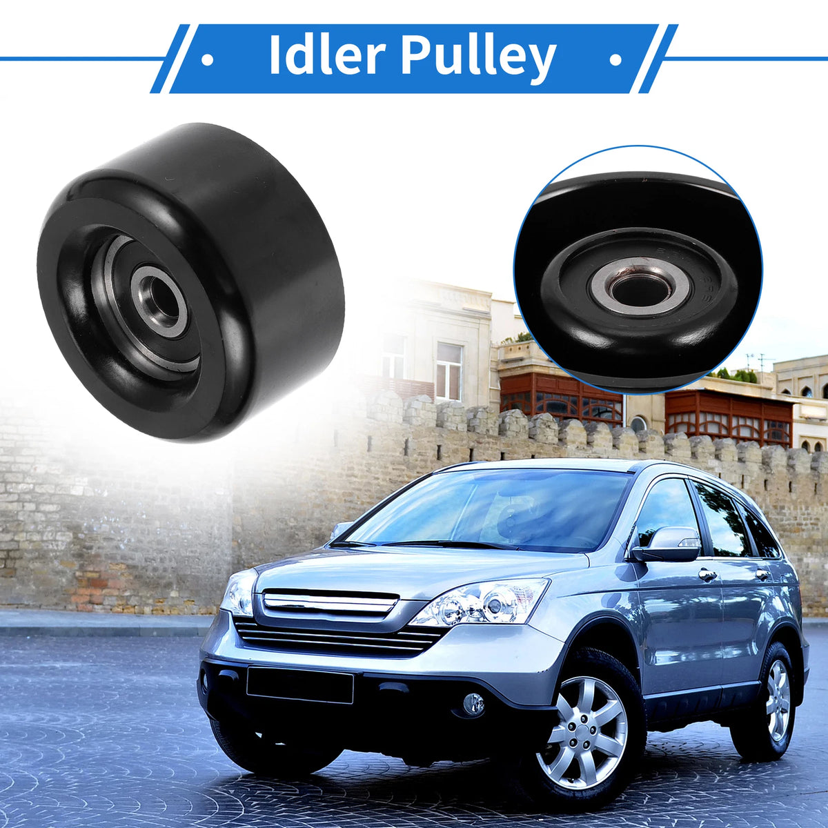 Drive Belt Idler Pulley for Nissan Versa (2009-2011, 2014-2018) 1 Pc
