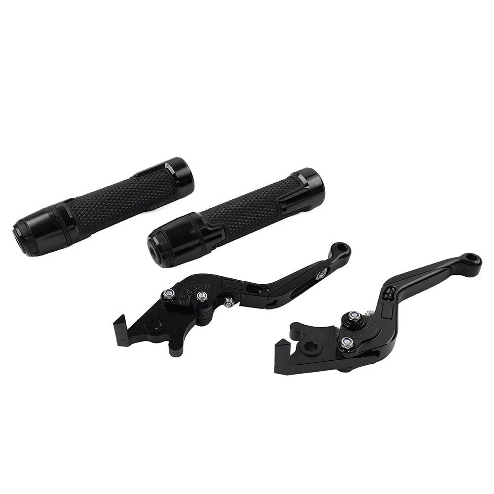 Black Extendable Brake Clutch Levers & Grips for Kawasaki Z1000 (2010-2023)