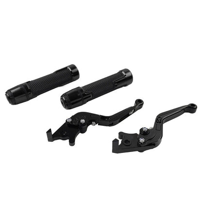 Black Extendable Brake Clutch Levers & Grips for Kawasaki Z1000 (2010-2023)