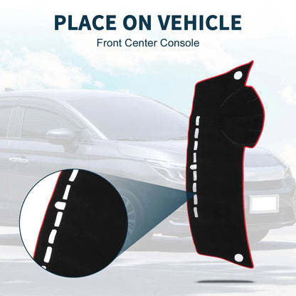 Dashboard Cover Mat for Honda City Grace 2008-2013 Sun Protector Pad Black Red