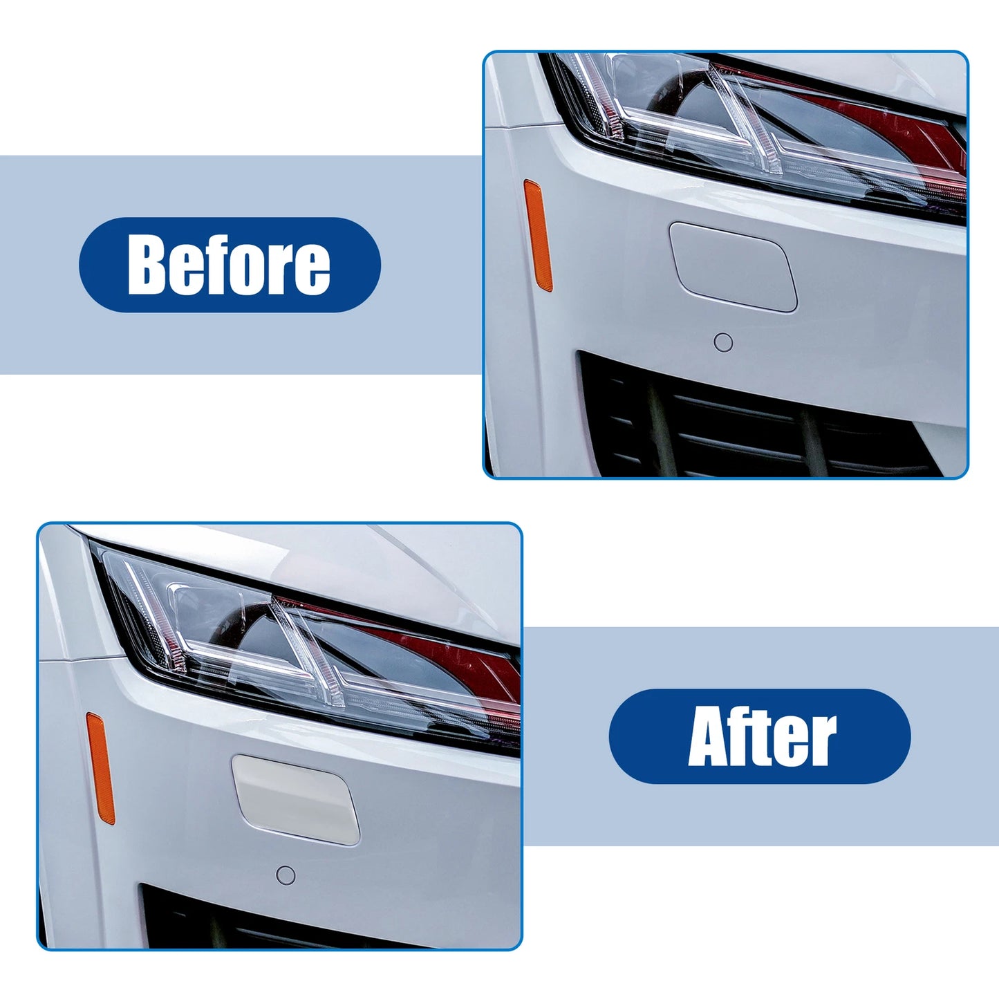 Front Left Right Headlight Washer Nozzle Covers for BMW 3 Series (2006-2013)