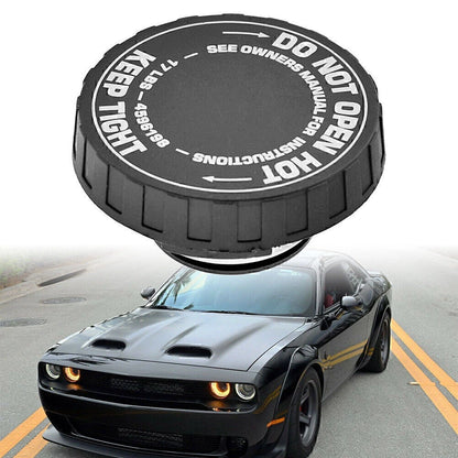 Black ABS Radiator Coolant Cap for Jeep Chrysler Dodge Ram (2002-2023)