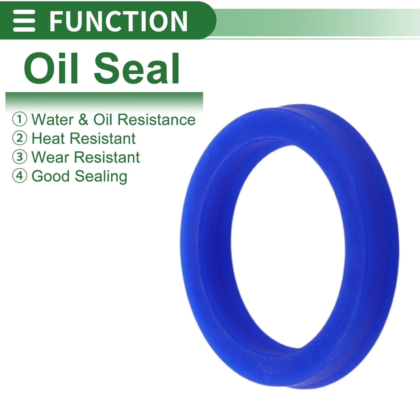 Oil Seal Rotary Shaft Seal TPU 38x50x8mm High-Pressure Blue 5 Pcs