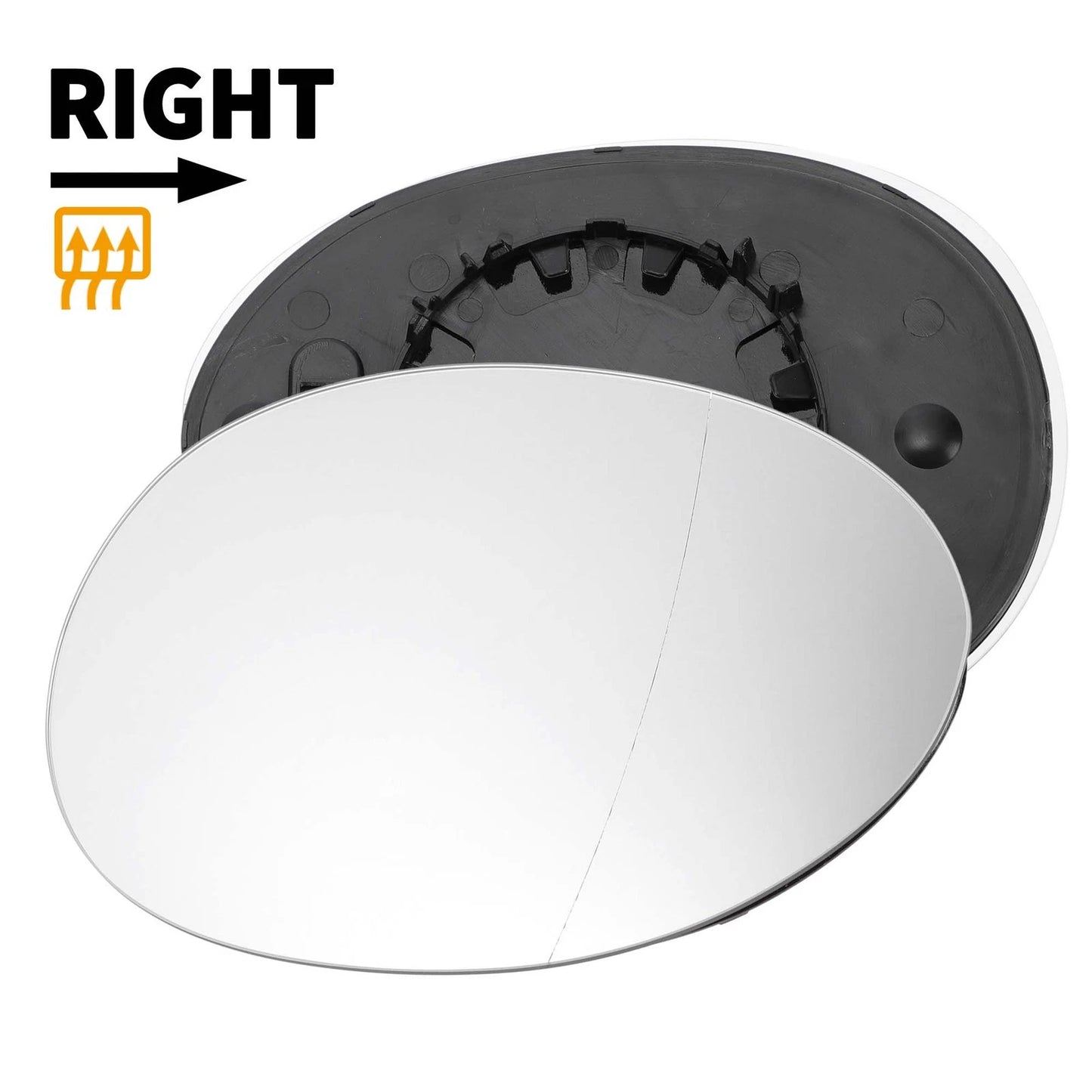Right Side Heated White Mirror Glass for BMW MINI COOPER (2014-2023)