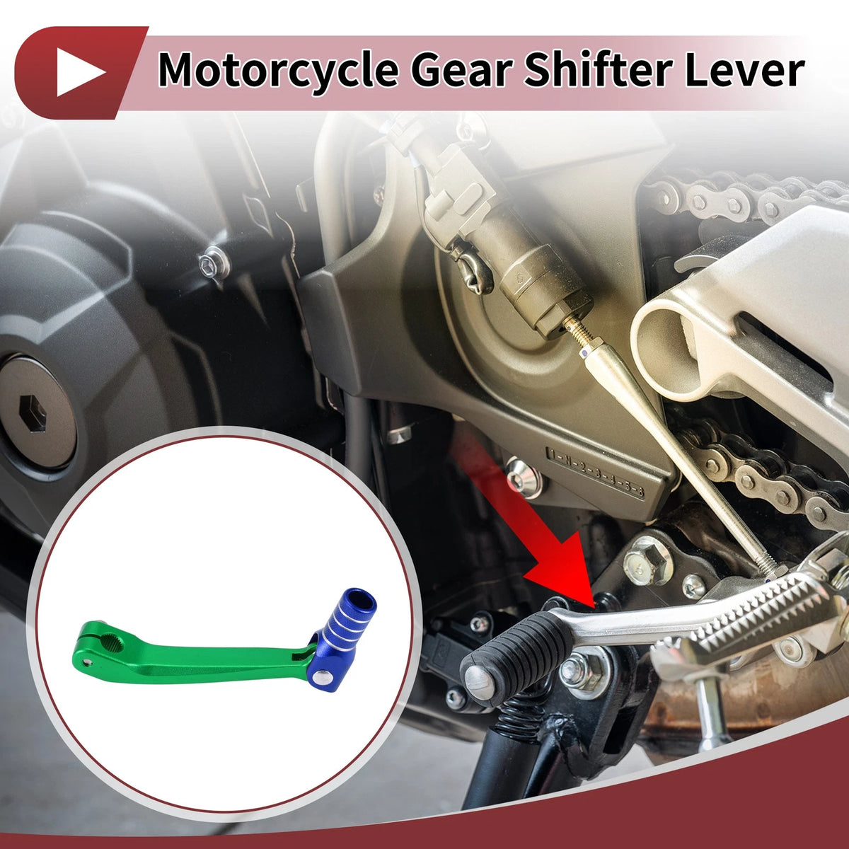 Motorcycle Gear Shifter Lever for Honda CRF150F (2003-2017) Green Blue Silver