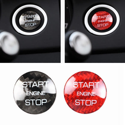 Red Carbon Fiber Engine Start Button Cap for LR Range Rover Discovery (2014-2018)