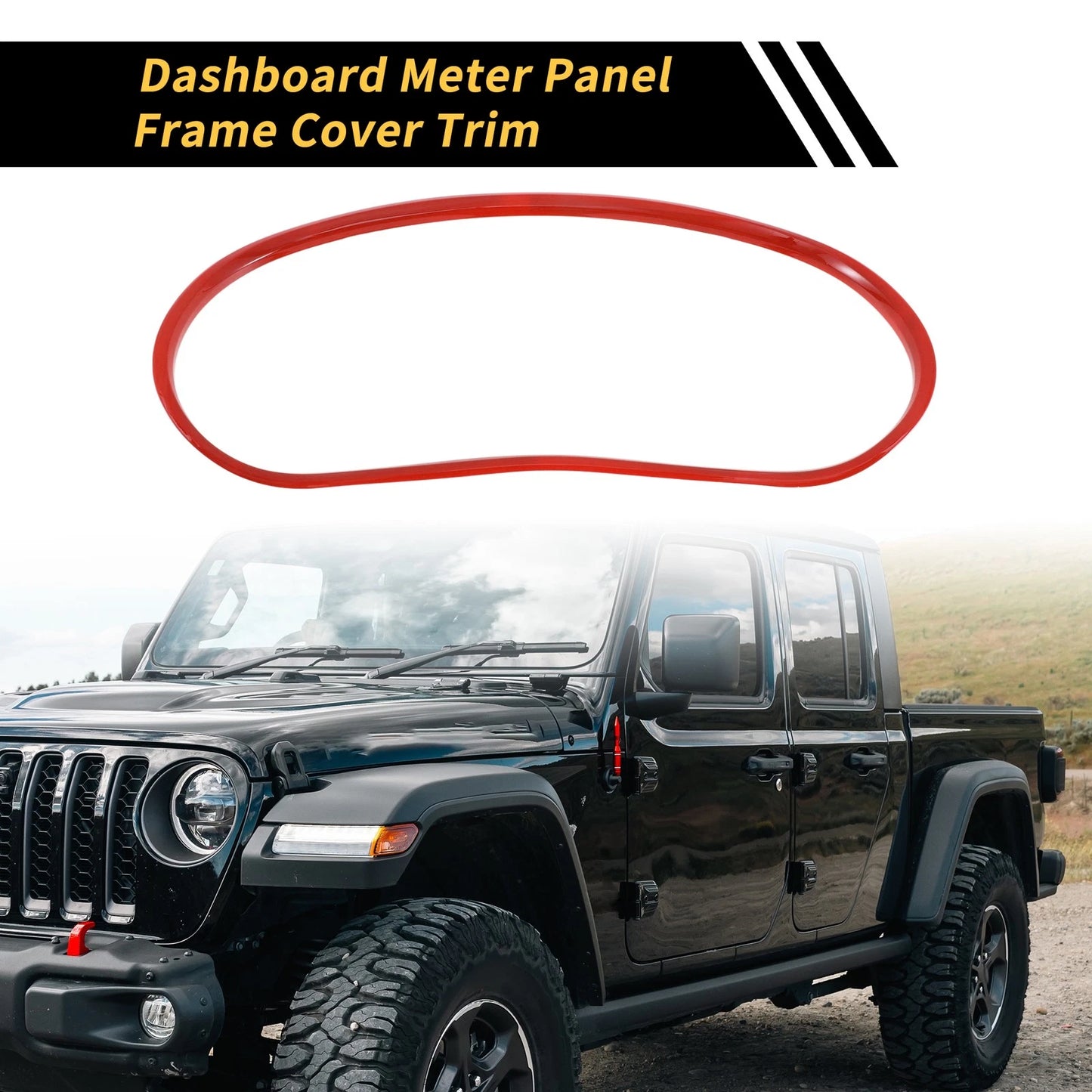 Dashboard Meter Panel Frame Cover for Jeep Wrangler JK JKU (2011-2017) Red